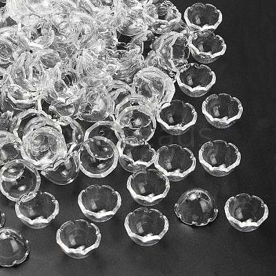 Transparent Acrylic Bead Caps OACR-Z030-03C-1