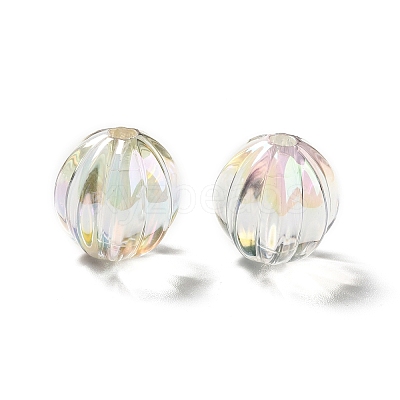 Two Tone UV Plating Rainbow Iridescent Acrylic Beads LS-TACR-D010-05E-1
