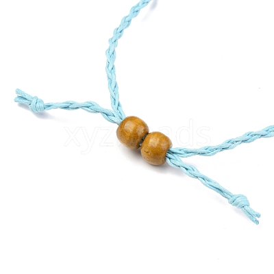 Adjustable Braided Waxed Cord Macrame Pouch Necklace Making NJEW-I243-A02-1