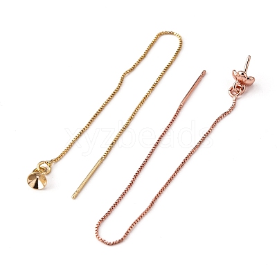 3 Styles Brass Stud Earring Findings KK-PH0003-22-1