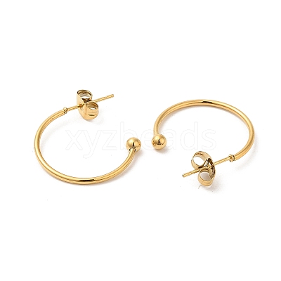 304 Stainless Steel Stud Earring X-EJEW-H134-02C-G-1