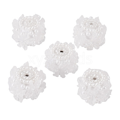 Polymer Clay with Imitation Pearl Beads CLAY-TAC0020-02A-1