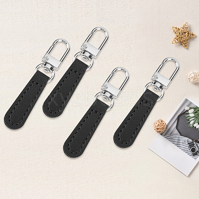 8Pcs PU Leather Zipper Pulls for Handbags Luggage and Jacket FIND-CL0002-09B-1