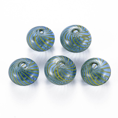 Transparent Handmade Blown Glass Globe Beads GLAA-T012-19C-1