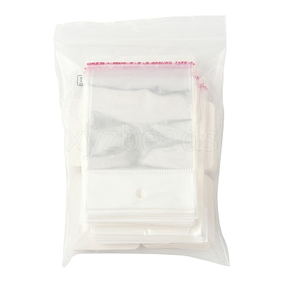 100Pcs 5 Styles Square Girl Print Paper Earring Display Cards CDIS-FS0001-25-1