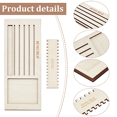 Wooden Thread Winding Boards TOOL-WH0155-50-1