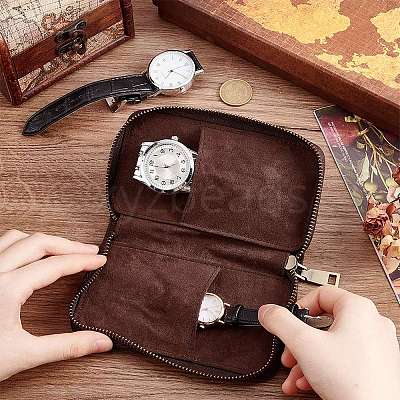 Cowhide Watch Boxes CON-WH0106-10-1