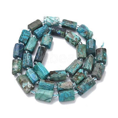 Natural Chrysocolla and Lapis Lazuli Beads Strands G-C275-A01-01-1