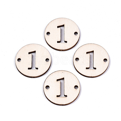 Unfinished Natural Poplar Wood Links Connectors WOOD-S045-138B-1-1