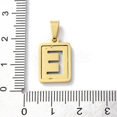 304 Stainless Steel Alphabet Pendants STAS-S152-01G-E-1