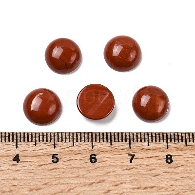 Natural Red Jasper Cabochons G-H1596-FR-10mm-15-1
