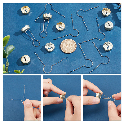 200Pcs 2 Colors Aluminum Round Ornament Cap FIND-AR0004-87A-1