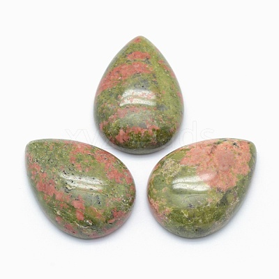 Natural Unakite Cabochons G-E491-B-03-1