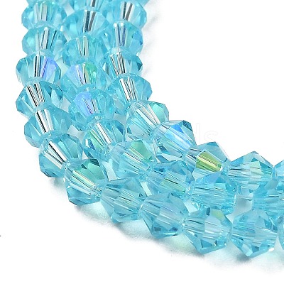 Transparent Electroplate Glass Beads Strands LS-EGLA-A039-T2mm-L20-1