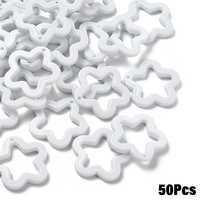 50Pcs Opaque Acrylic Pendants MACR-YW0004-36F-1