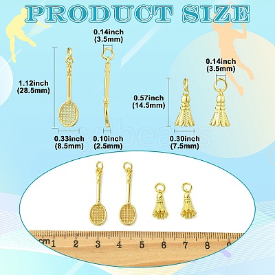 12Pcs 2 Styles Brass Pendants KK-CJ0004-49-1
