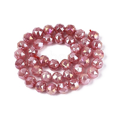 Anti-Tarnish Electroplate Glass Beads Strands GLAA-N064-10mm-14-1