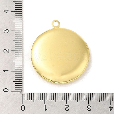 Rack Plating Brass Locket Pendants X-KK-K277-06G-1