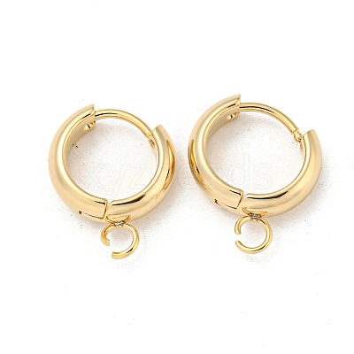 201 Stainless Steel Huggie Hoop Earring Findings STAS-P283-01V-G-1