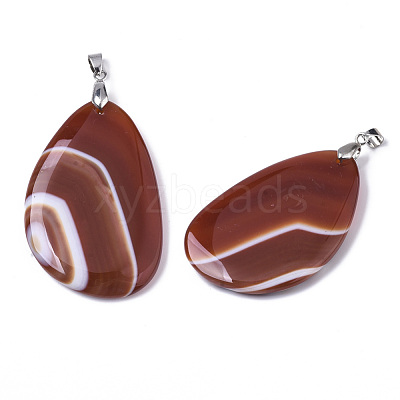 Natural Agate Big Pendants G-R467-08-1