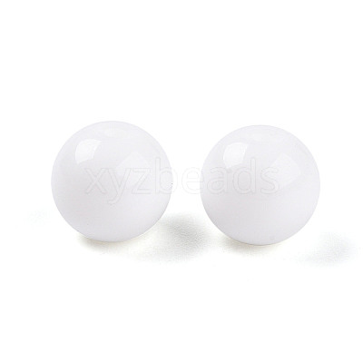 Opaque Solid Color Glass Beads GLAA-N007-8mm-A17-1