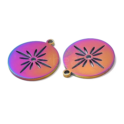 Ion Plating(IP) 304 Stainless Steel Pendants STAS-L020-002RC-1