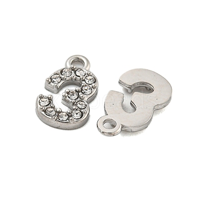304 Stainless Steel Pendants STAS-L080-002P-03-1