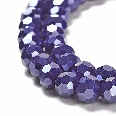 Electroplate Opaque Glass Beads Strands EGLA-A035-P6mm-A09-1