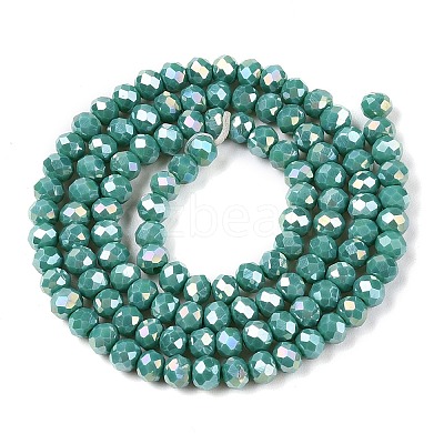 Electroplate Glass Beads Strands EGLA-A044-P4mm-B31-1