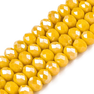 Electroplate Glass Beads Strands EGLA-A044-P8mm-A29-1