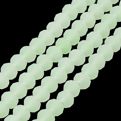 Imitation Jade Solid Color Glass Beads Strands EGLA-A034-J6mm-MD01-1