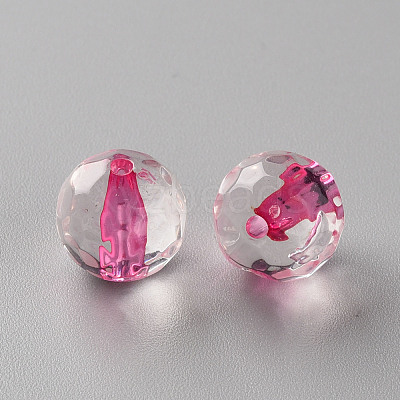 Transparent Acrylic Beads TACR-S154-10A-1