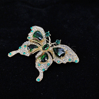 Alloy Rhinestone Butterfly Brooch PW-WG1B29C-01-1