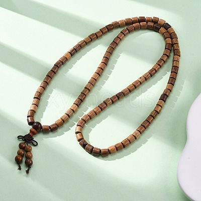 Wood Round Beads Wrap Bracelets BJEW-U041-02A-1