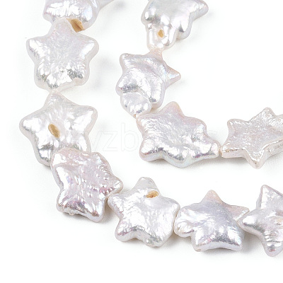 Natural Nucleated Baroque Keshi Pearl Beads Strands PEAR-S020-Z03-1