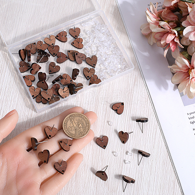 50Pcs Wood Stud Earring Finding FIND-SP0001-19C-1