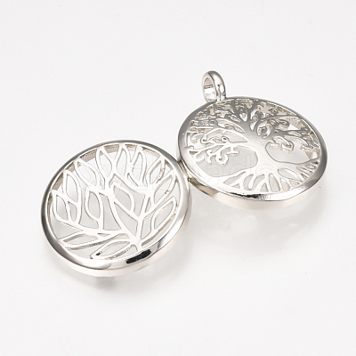 Brass Locket Pendants KK-S337-026-1