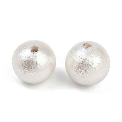 Compressed Cotton Pearl Beads WOVE-V001-A01-8mm-1