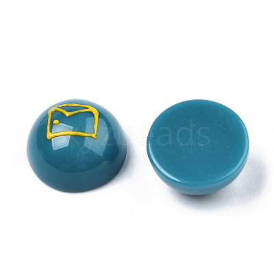 Opaque Resin Enamel Cabochons CRES-N031-019-1
