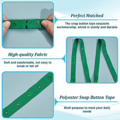 10 Yards Snap Button Tape OCOR-OC0001-65G-1