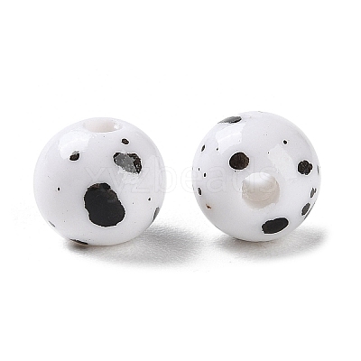 Printed Opaque Acrylic Round Beads LS-ACRP-P001-01A-01-1