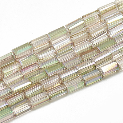 Electroplate Glass Beads Strands EGLA-Q101-A02-1