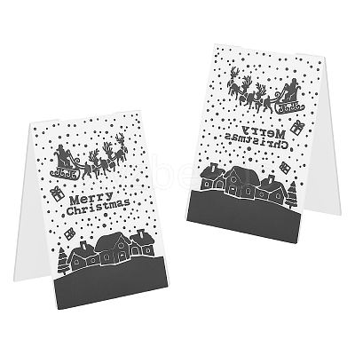 Christmas Plastic Embossing Folders DIY-WH0186-47-1