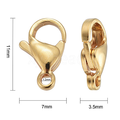 304 Stainless Steel Lobster Claw Clasps STAS-H352-01D-G-1