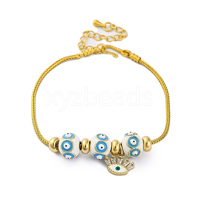 Brass European Bracelets BJEW-C080-01G-03-1