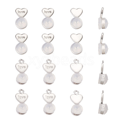 20Pcs 2 Styles Silicone Ear Nuts FIND-TA0001-47B-1