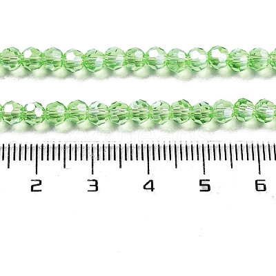 Electroplate Transparent Glass Beads Strands EGLA-A035-T4mm-A09-1