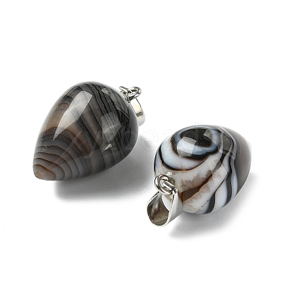 Natural Banded Agate Pendants GG-K002-13E-1