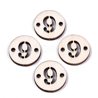 Unfinished Natural Poplar Wood Links Connectors WOOD-S045-138A-9-1
