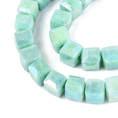 Anti-Tarnish Electroplate Glass Beads Strands GLAA-T025-6mm-10D-1